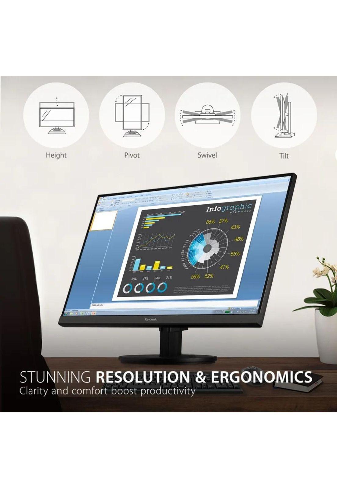 Monitor 24" / LED / FHD/ HDMI / VGA/ 100Hz / VA2447-MHJ-6