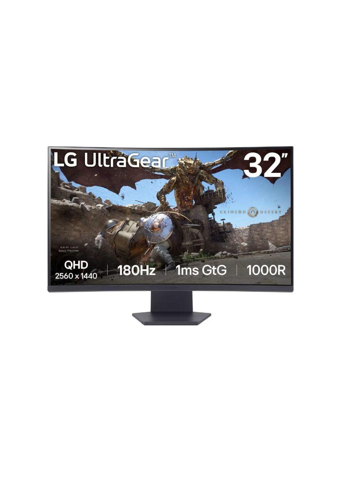 Monitor Gamer 32" /  Curvo/ QHD/ UltraGear 1000R/ HDMI / 180Hz / 32GS60QC-0