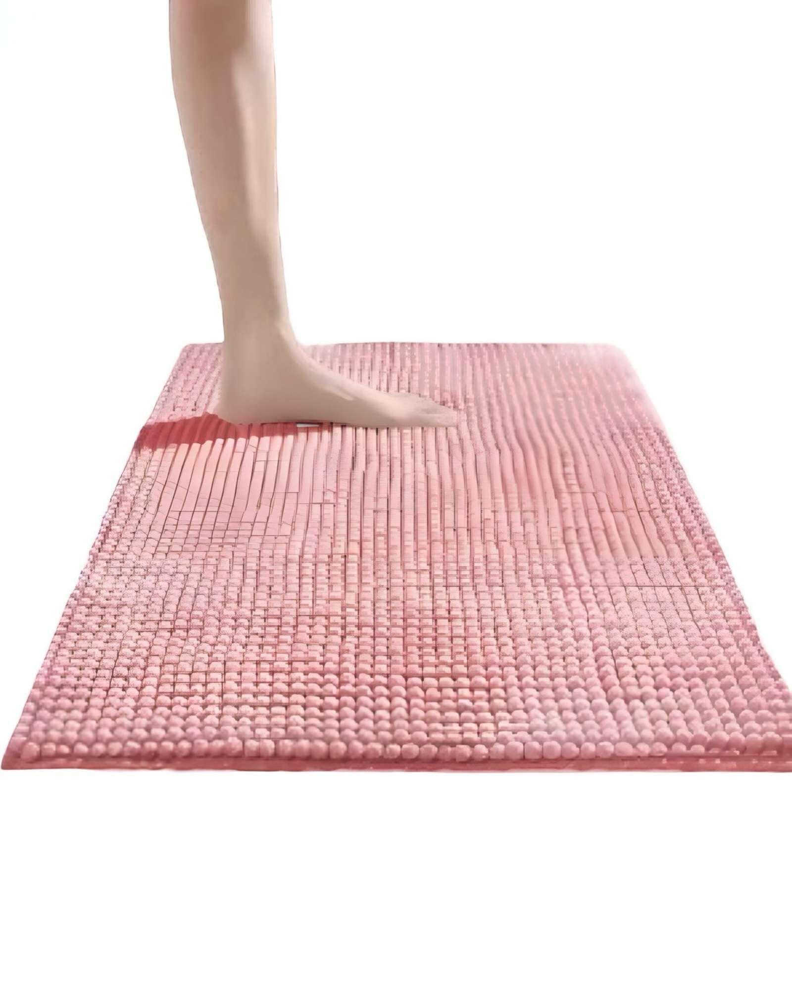 ALFOMBRA DE BAÑO  DELGADA ROSADO 40X60 cm-1