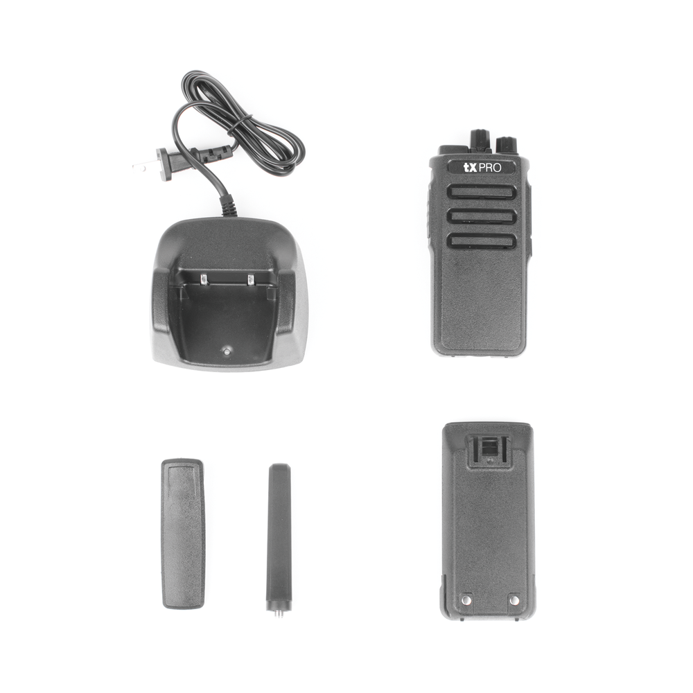 Radio Portátil txPRO TX500 VHF 5W de Potencia 136-174 MHz 16 canales 2500 mAh-4