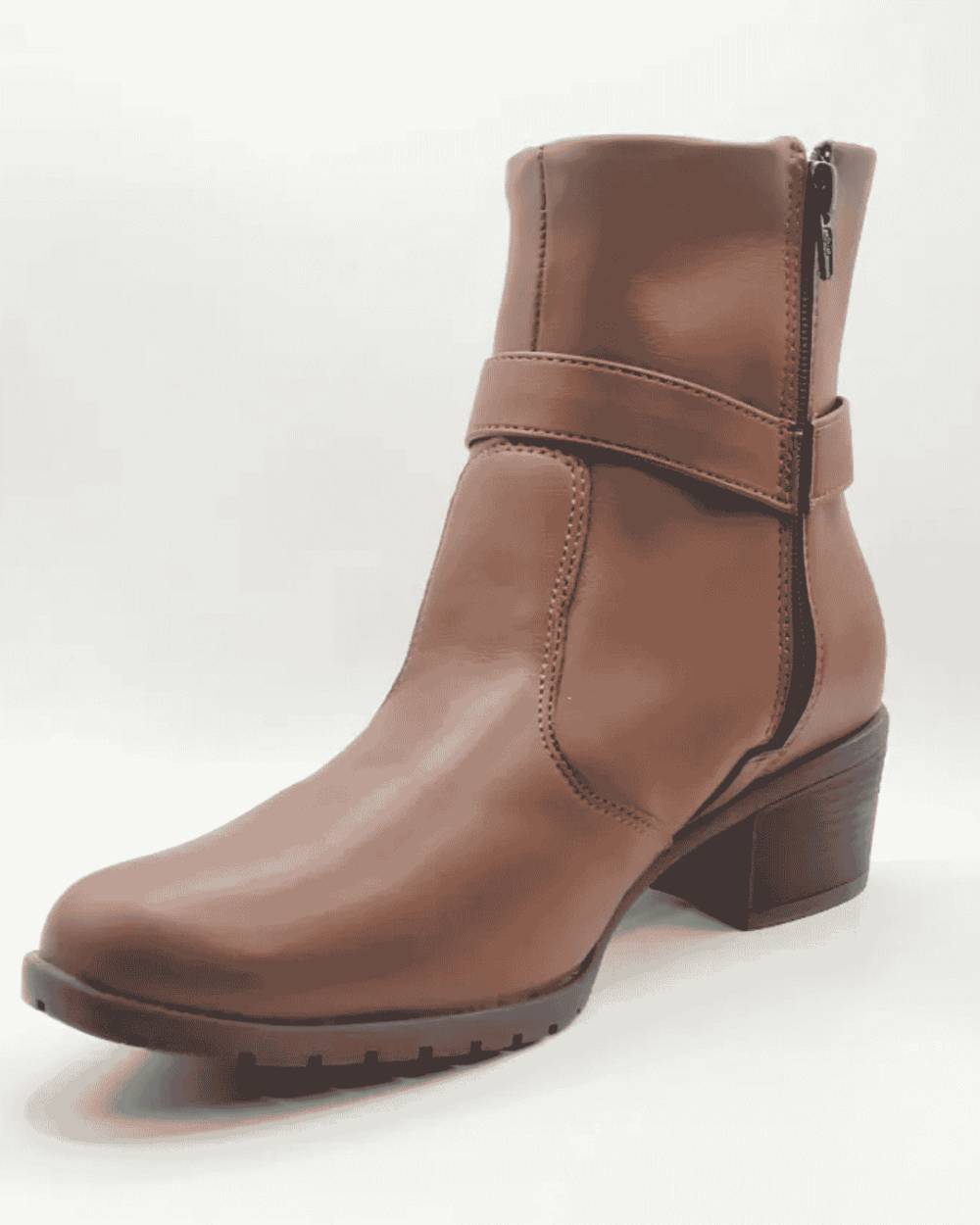 Botin Mujer Cinta Taco Medio Comodo Extra Acolchado Softli-3