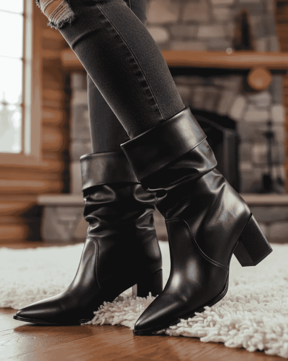Botin Mujer Casual Taco Medio Comodo 100 Cuero Lia Line-2