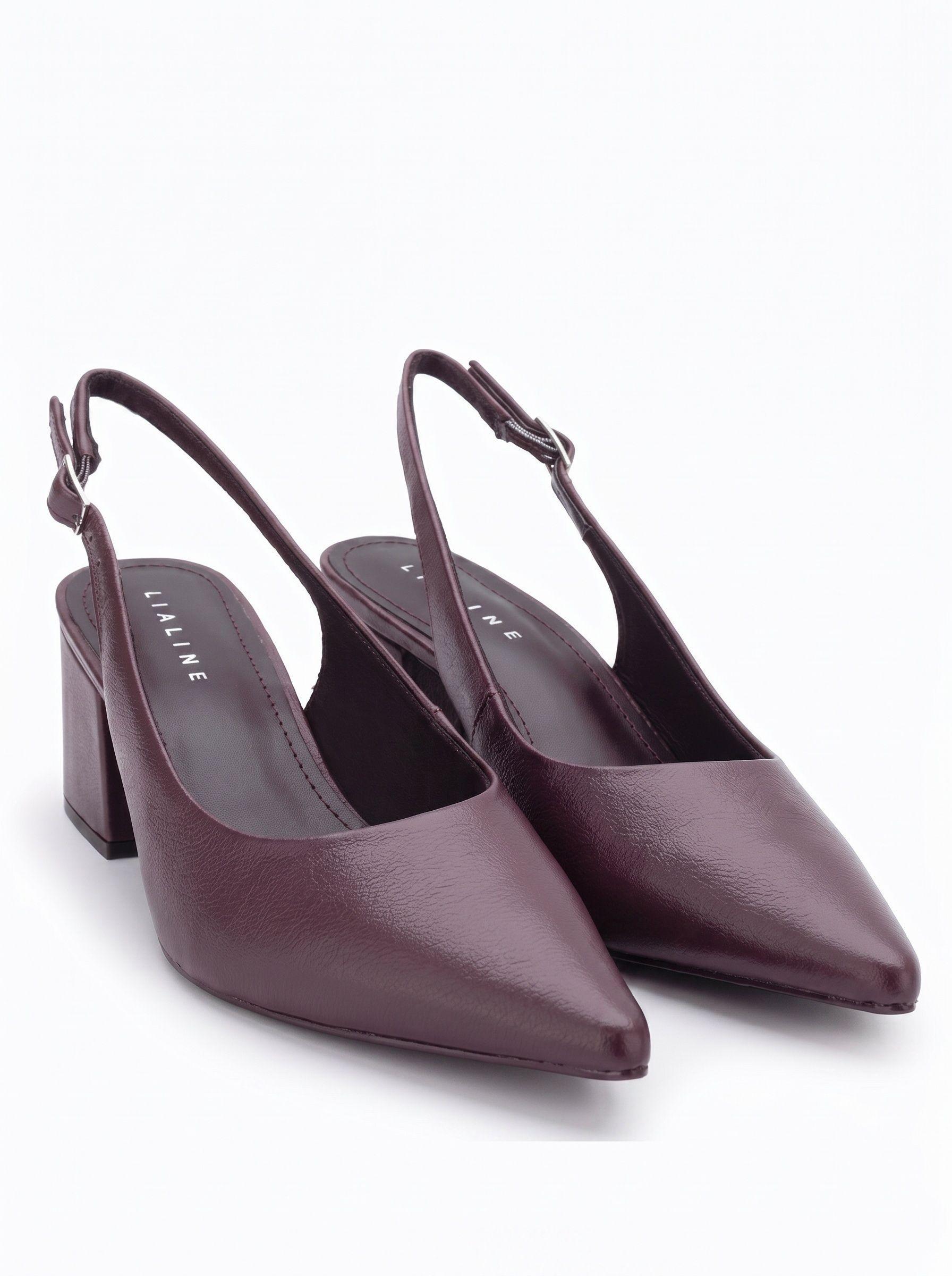 Zapato Mujer Slingback Taco Medio C modo 100 Cuero-8