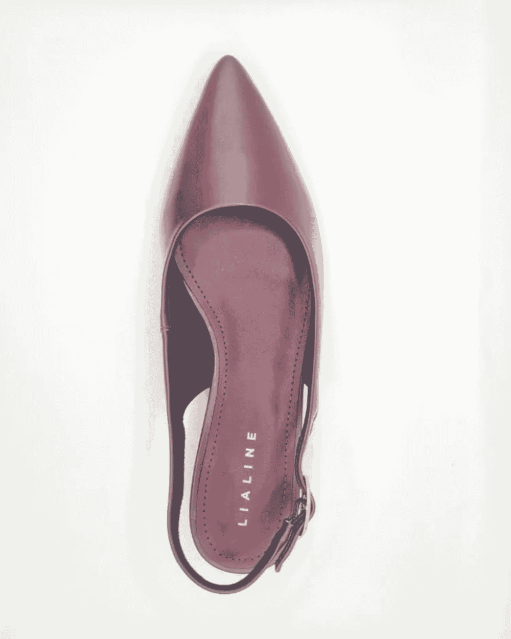 Zapato Mujer Slingback Taco Bajo Comodo 100 por ciento Cuero Lia Line-5