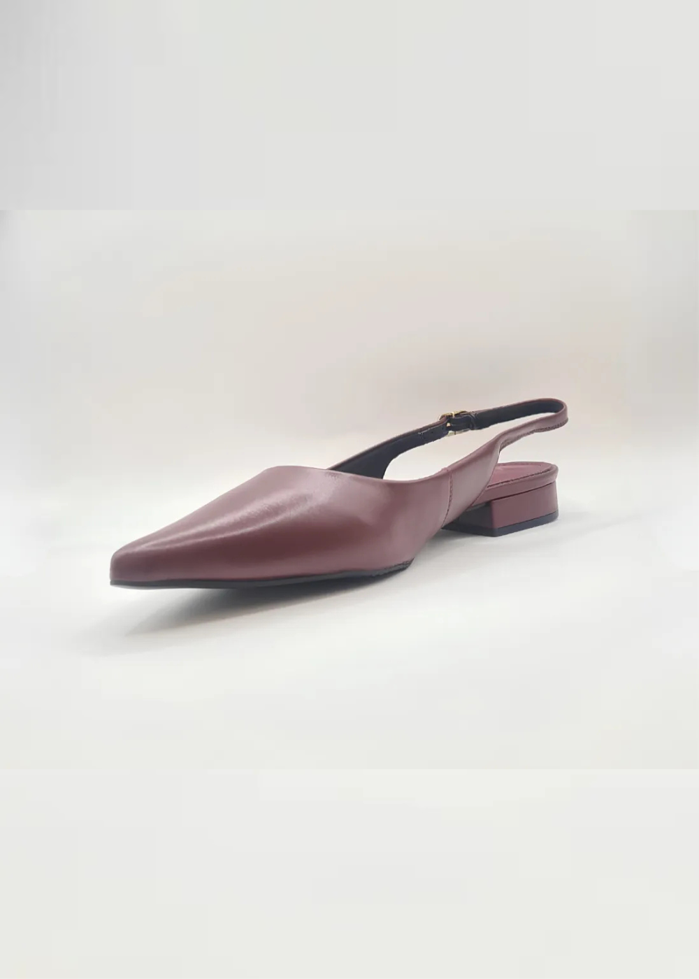 Zapato Mujer Slingback Taco Bajo Comodo 100 por ciento Cuero Lia Line-3