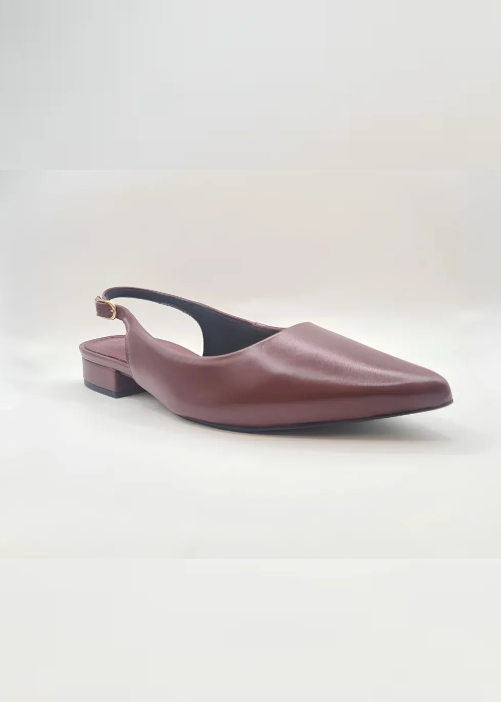Zapato Mujer Slingback Taco Bajo Comodo 100 por ciento Cuero Lia Line-4
