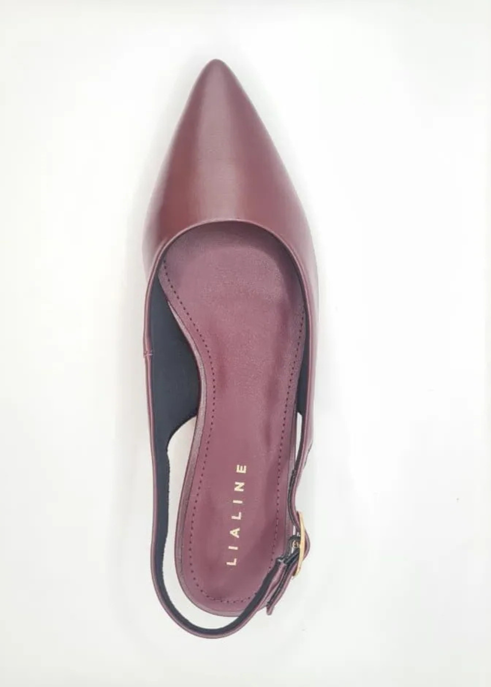 Zapato Mujer Slingback Taco Bajo Comodo 100 por ciento Cuero Lia Line-5