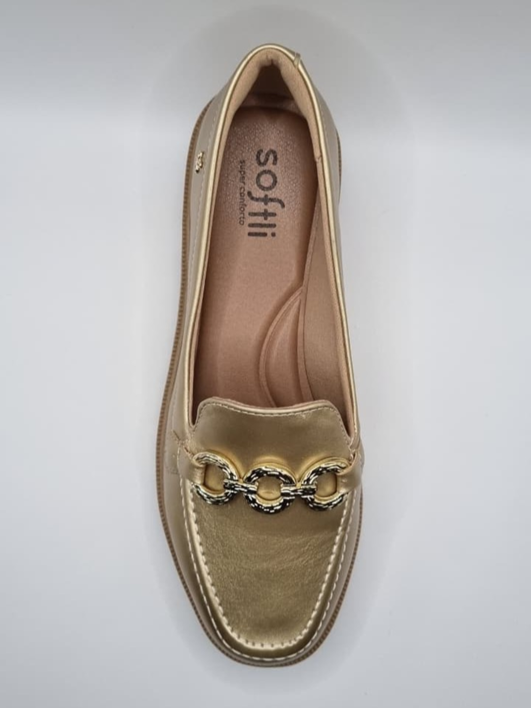 Mocasín Cadena Dorada Extra Acolchado Softli-5