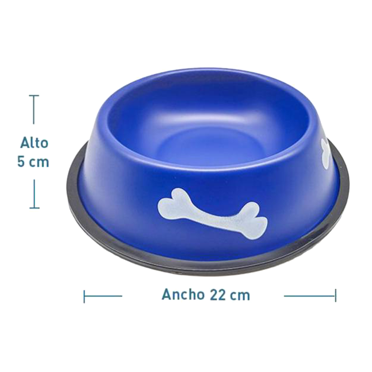 Plato para perro diseño de huesito Verde-1