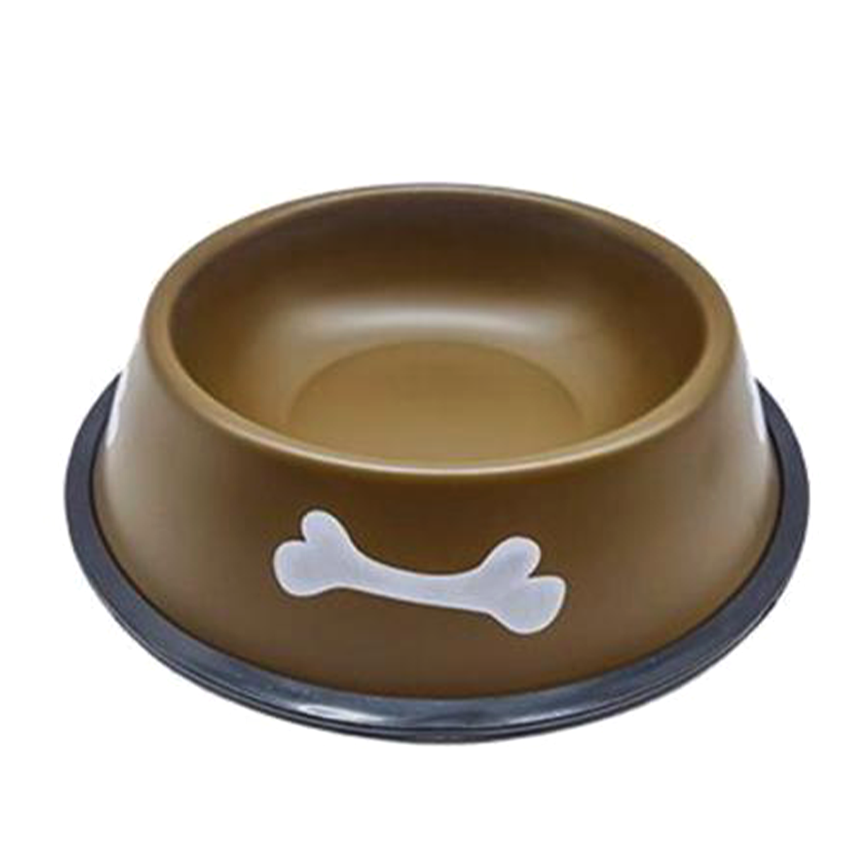 Plato para perro diseño de huesito Café-0