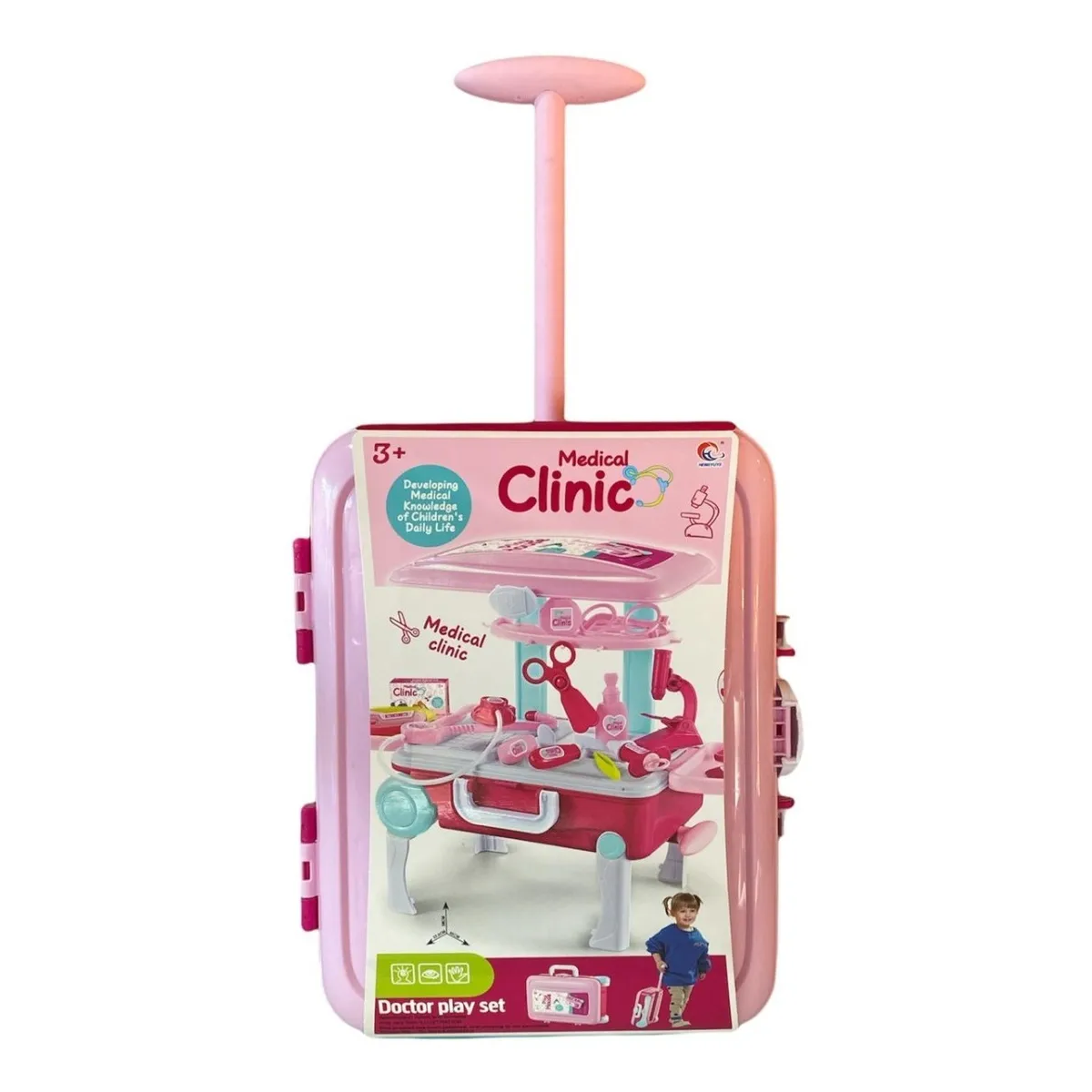 Juguete Maleta de Doctora 2 en 1 Rosado 27 piezas-1