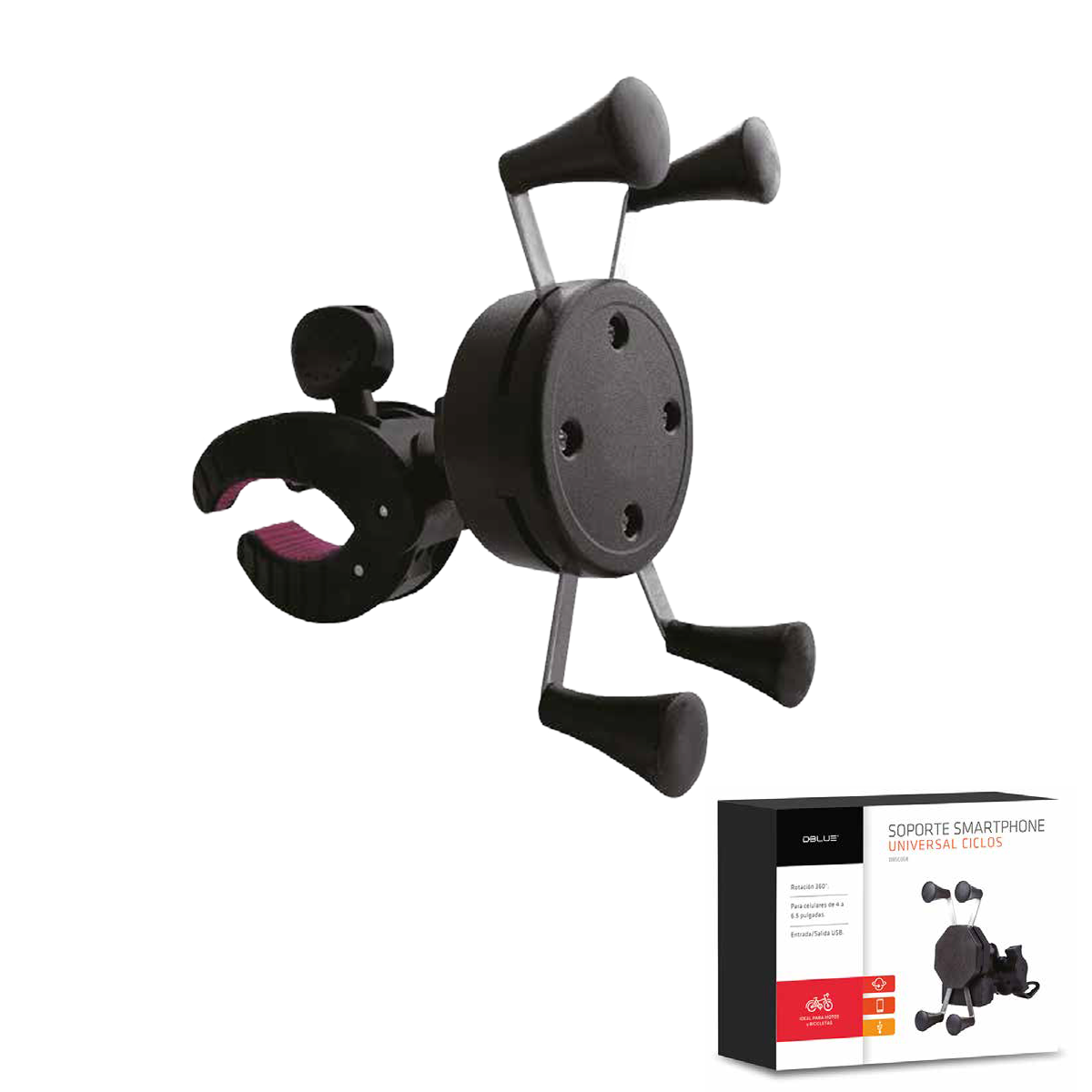 Soporte de smartphone para manilla de motocicleta-2