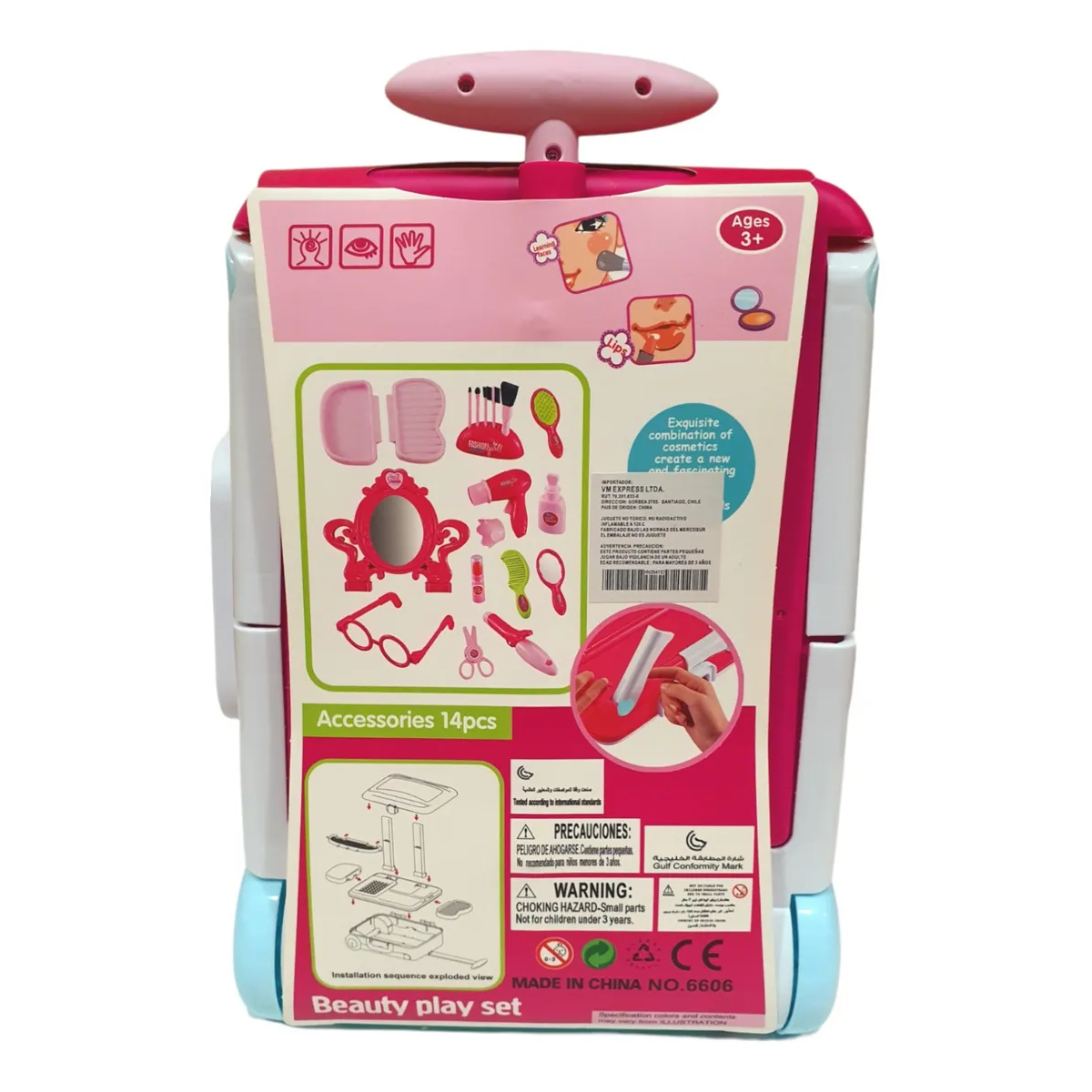 Juguete Maleta Tocador de belleza 2 en 1 Rosado-5