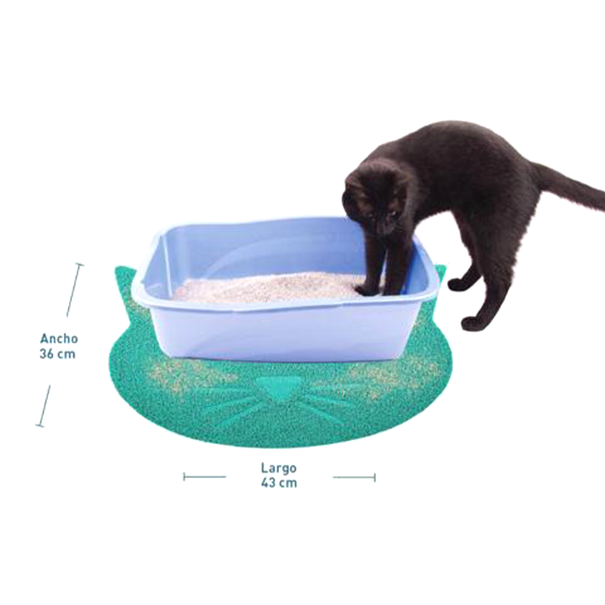 Alfombra gato antideslizante Gris oscuro-1