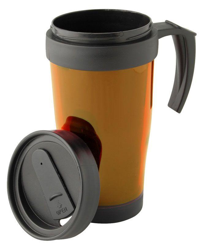 Mug Térmico Plástico 450 cc Naranjo -0