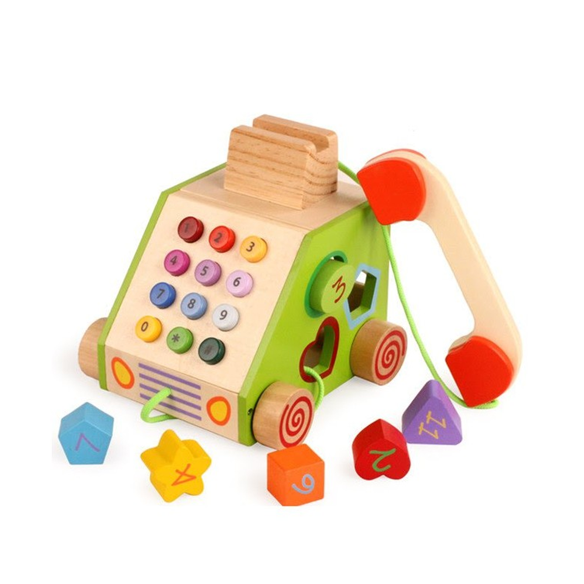 Juguete Madera Didáctico Teléfono -2
