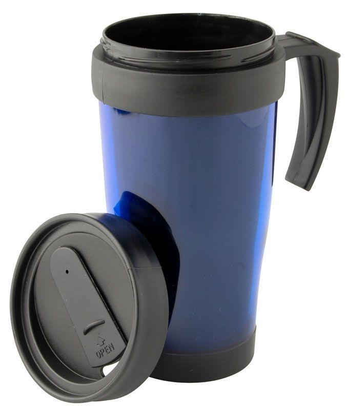 Mug Térmico Plástico 450 cc Azul-0