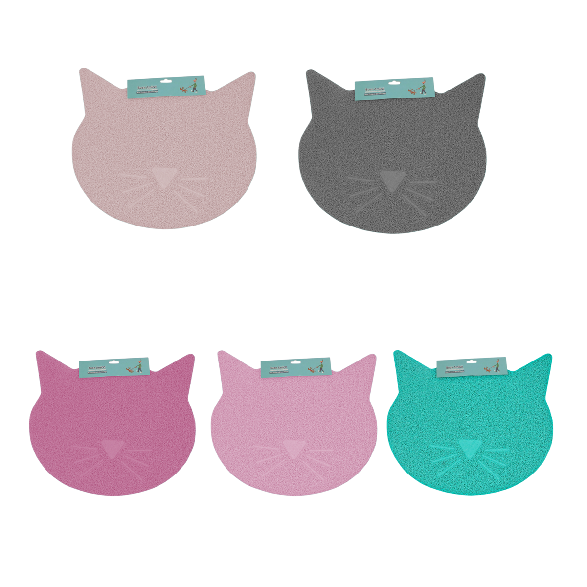 Alfombra gato antideslizante Turquesa-4