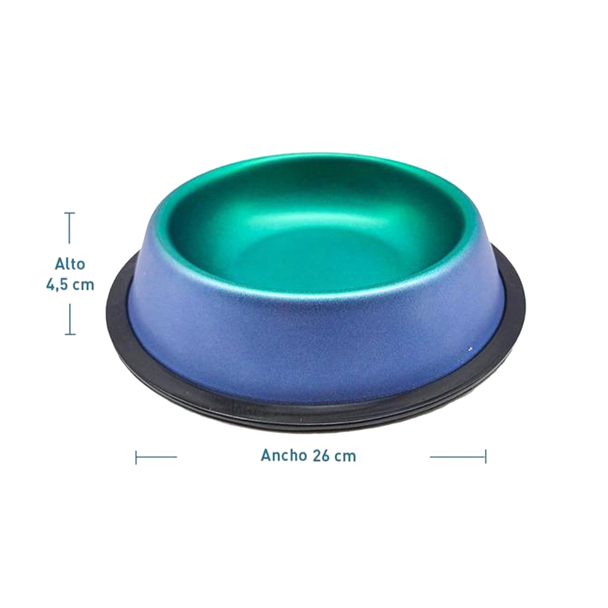 Plato metalizado para perro y gato -1