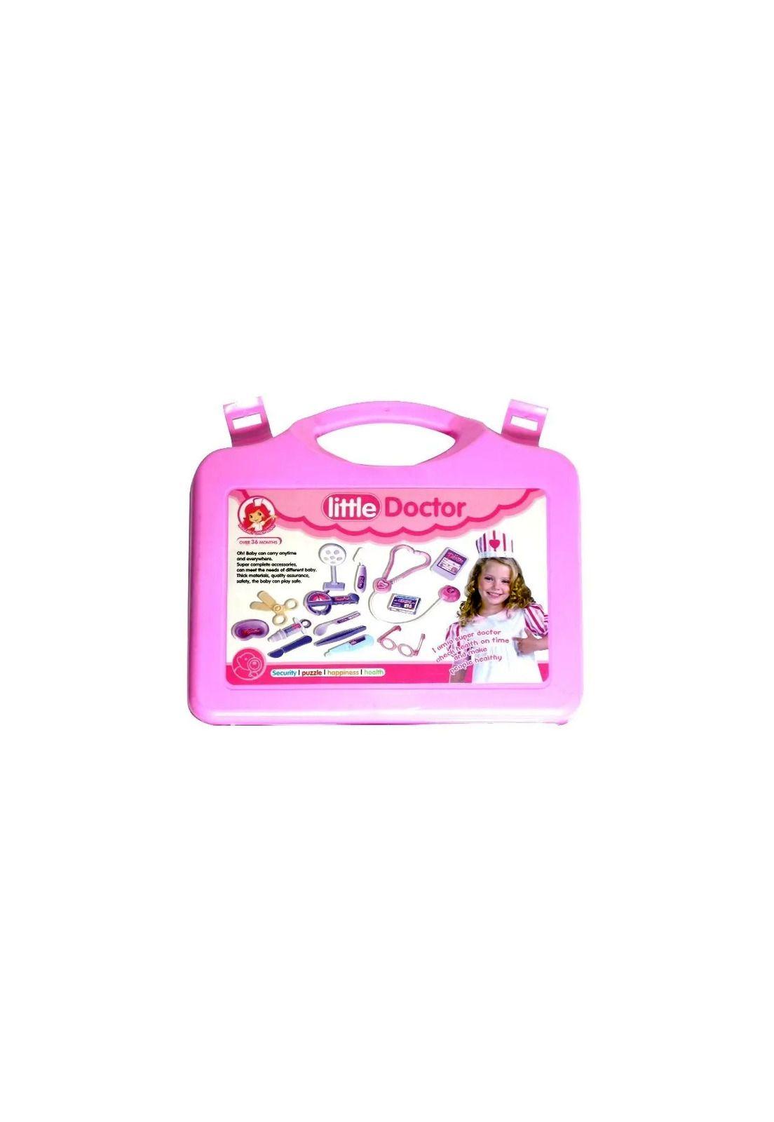 Juguete Maleta Doctor Rosada Doble-1