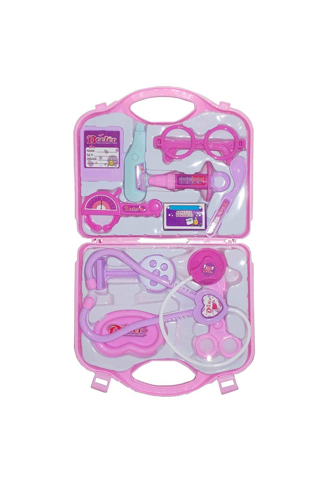 Juguete Maleta Doctor Rosada Doble-4