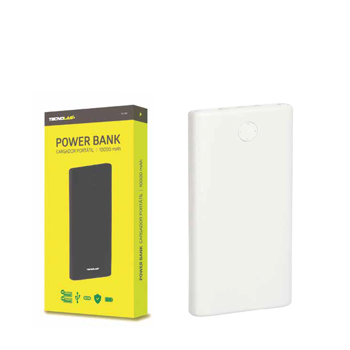 Batería Portátil Powerbank 10.000 mAh Blanca-0