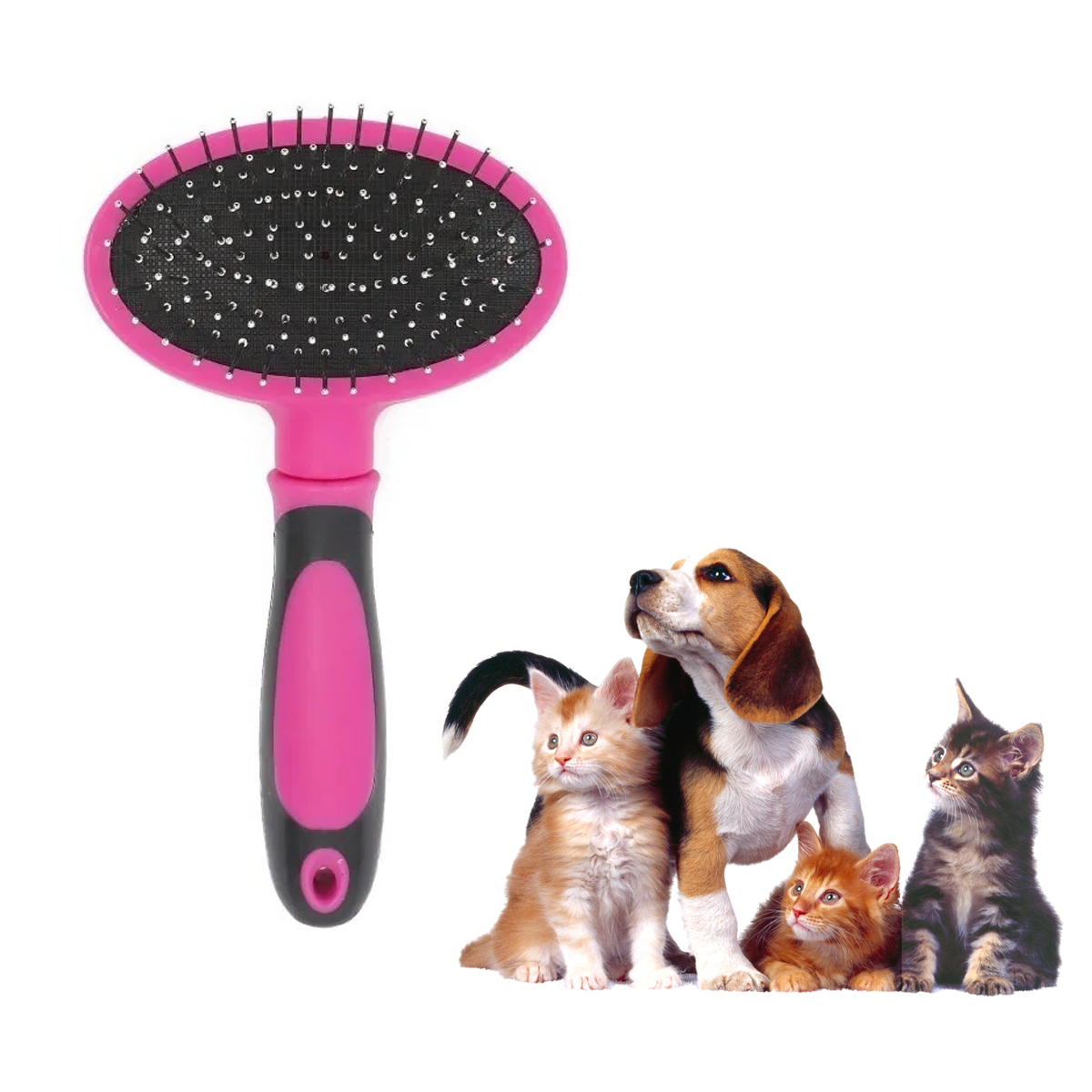 Cepillo para mascotas Rosado-3