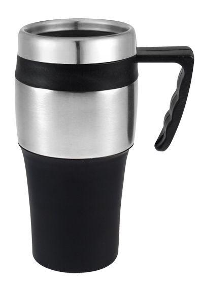 Mug Térmico 450 cc Negro/Plateado -0
