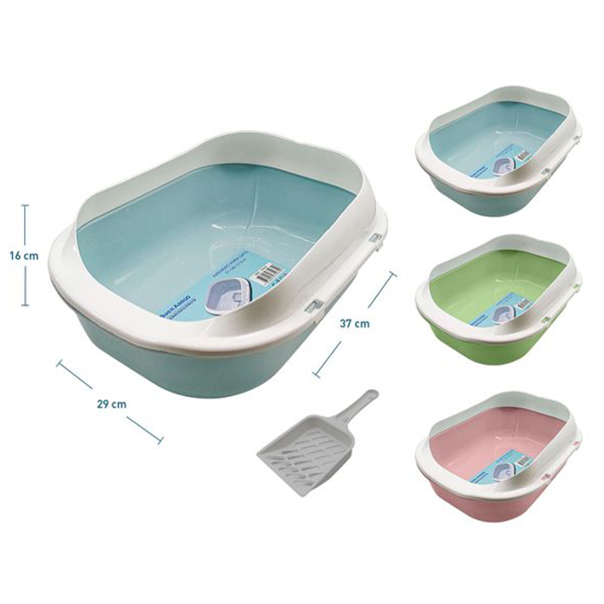 Caja arenero para Gato Verde-1