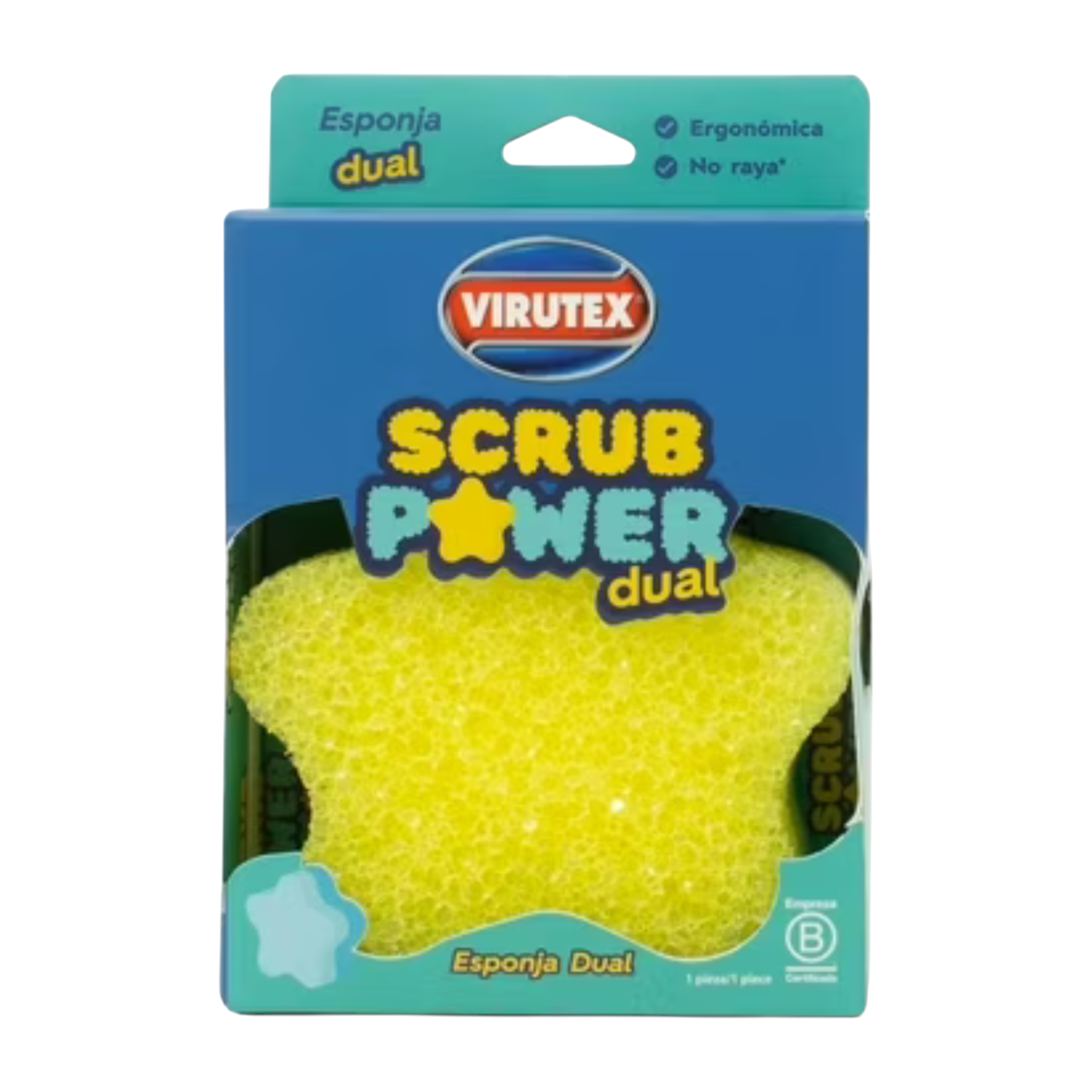 Esponja Dual Virutex Scrub Power Doble Cara 1 Unidad-2
