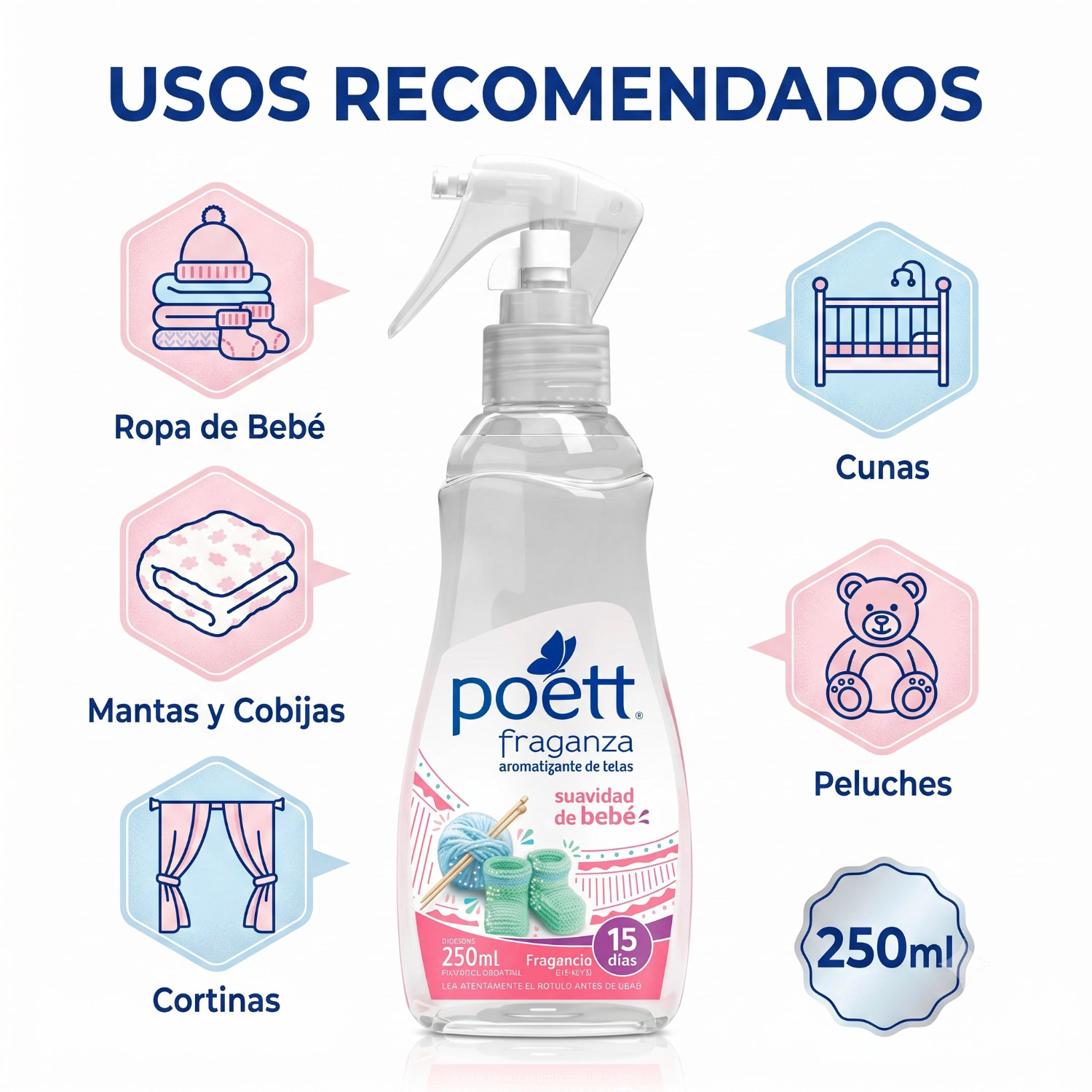 Aromatizante Telas Poett Suavidad Bebe 250ml-2