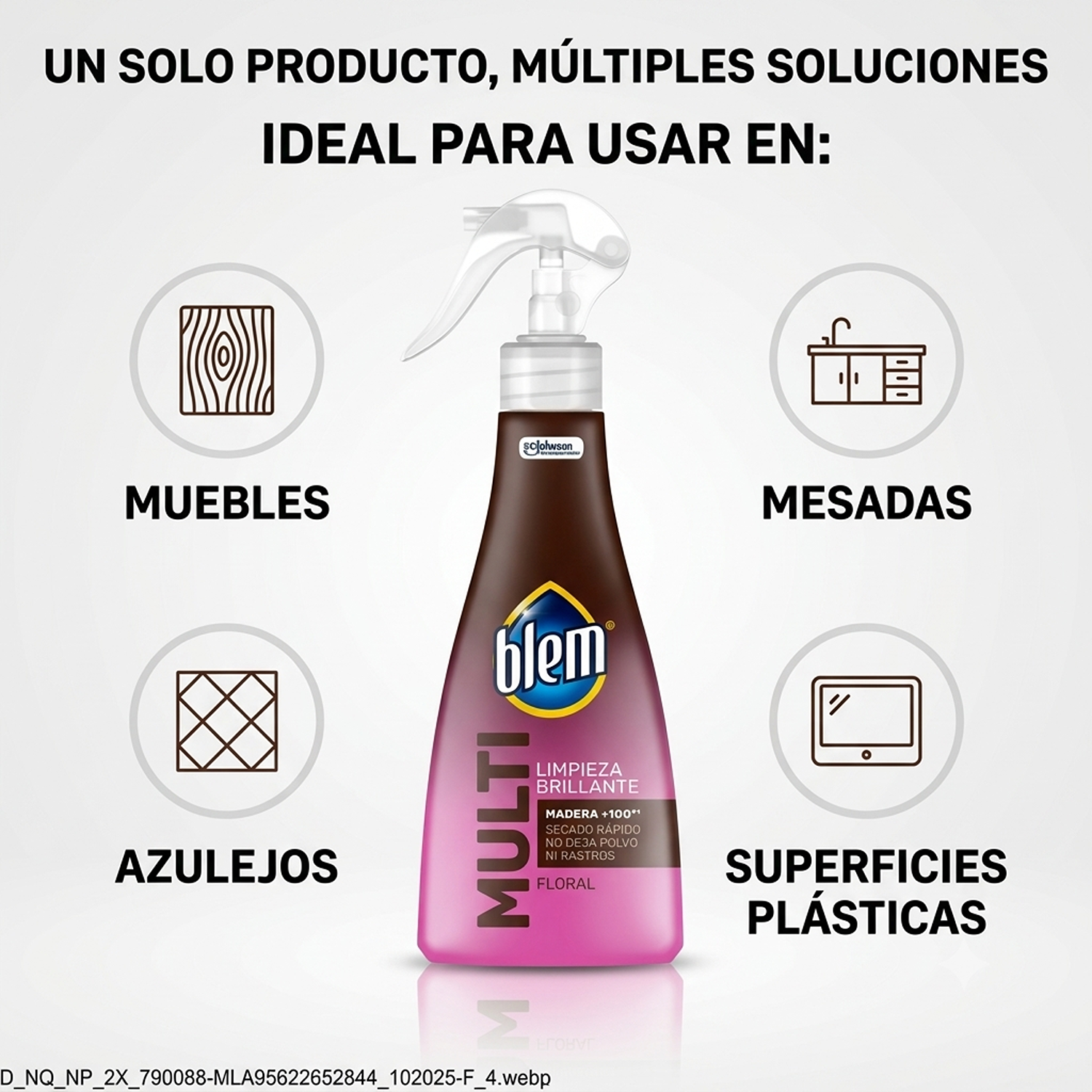 Limpiador Multisuperficies Electronico Blem Floral 400ml-2