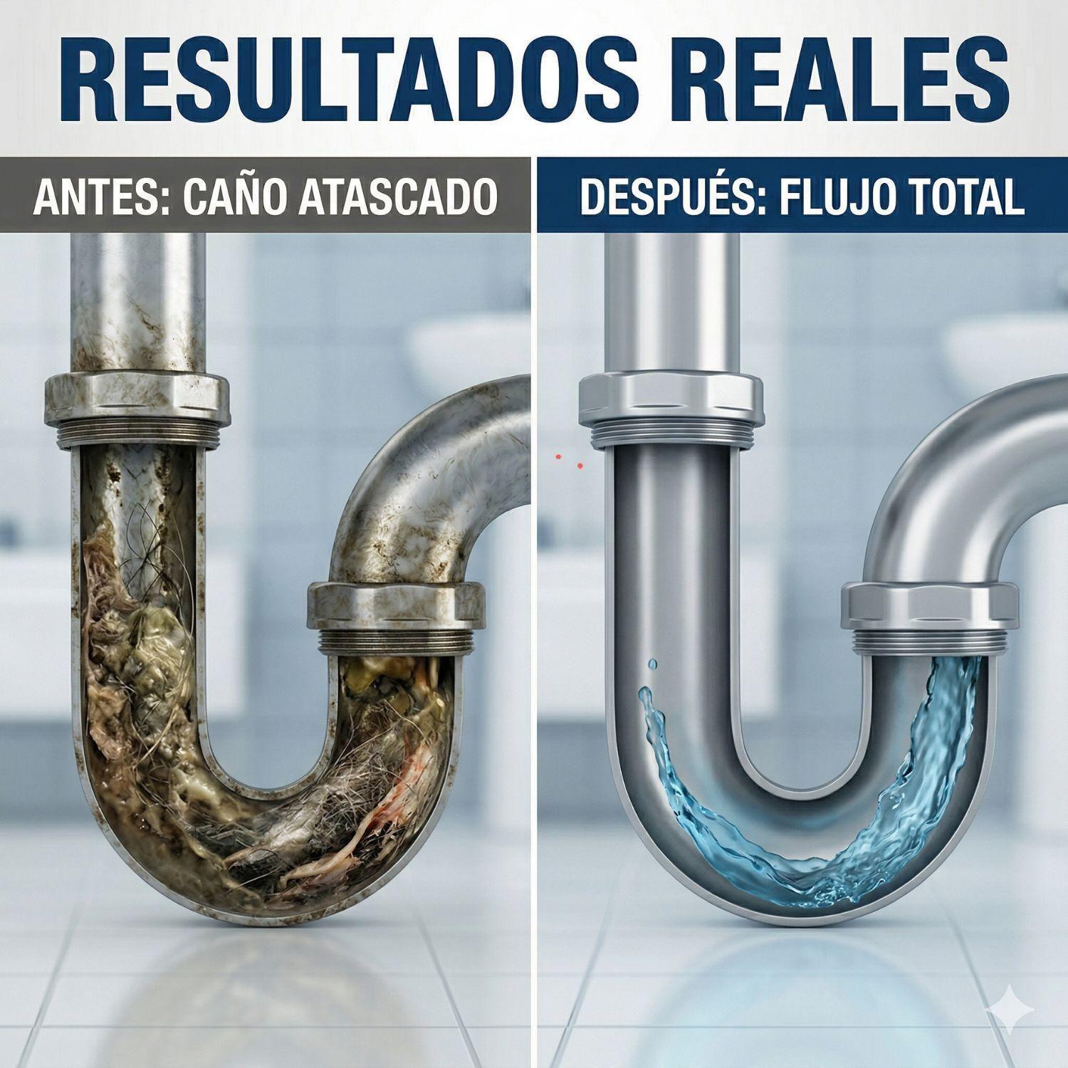 Desatascador Cañerías Klaren Maestro Plomero 1L-2