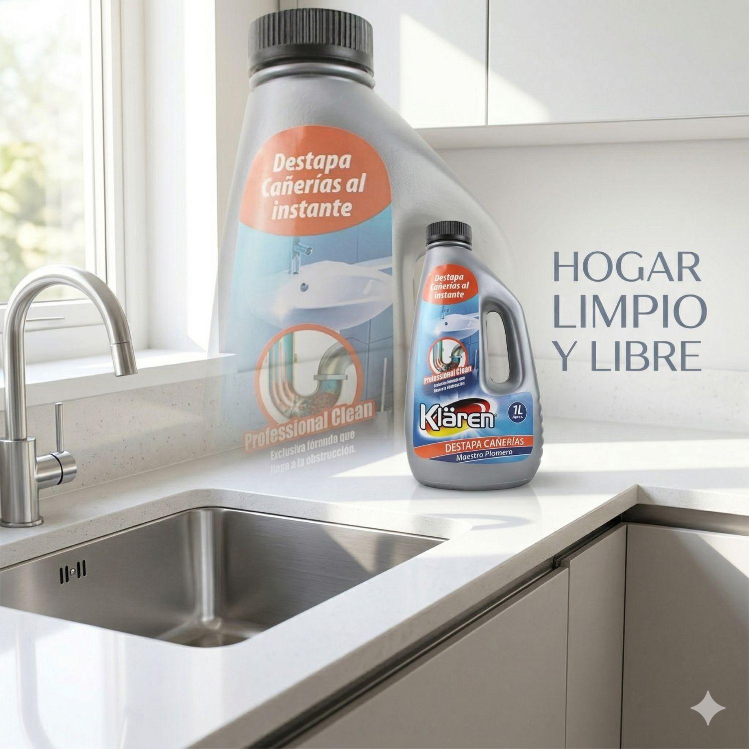 Desatascador Cañerías Klaren Maestro Plomero 1L-5