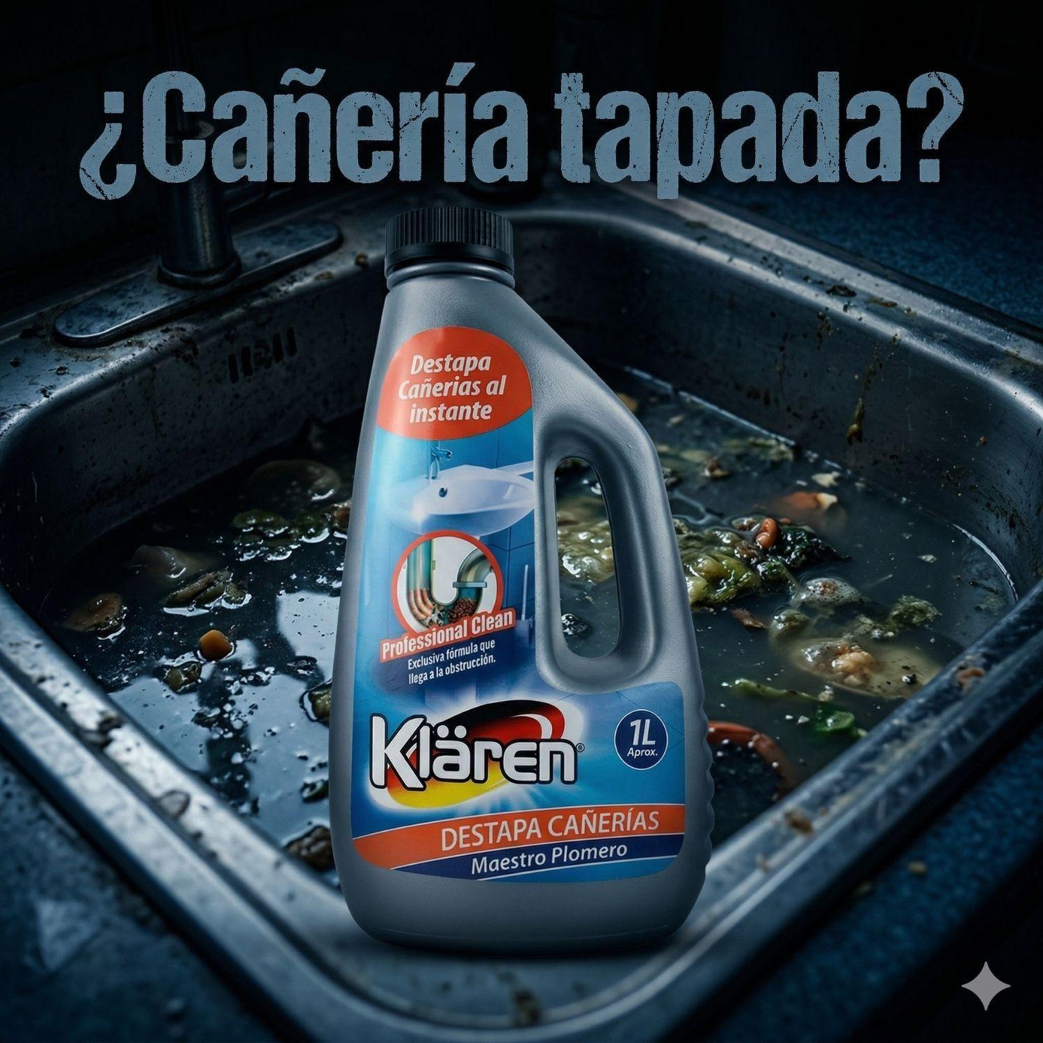 Desatascador Cañerías Klaren Maestro Plomero 1L-2