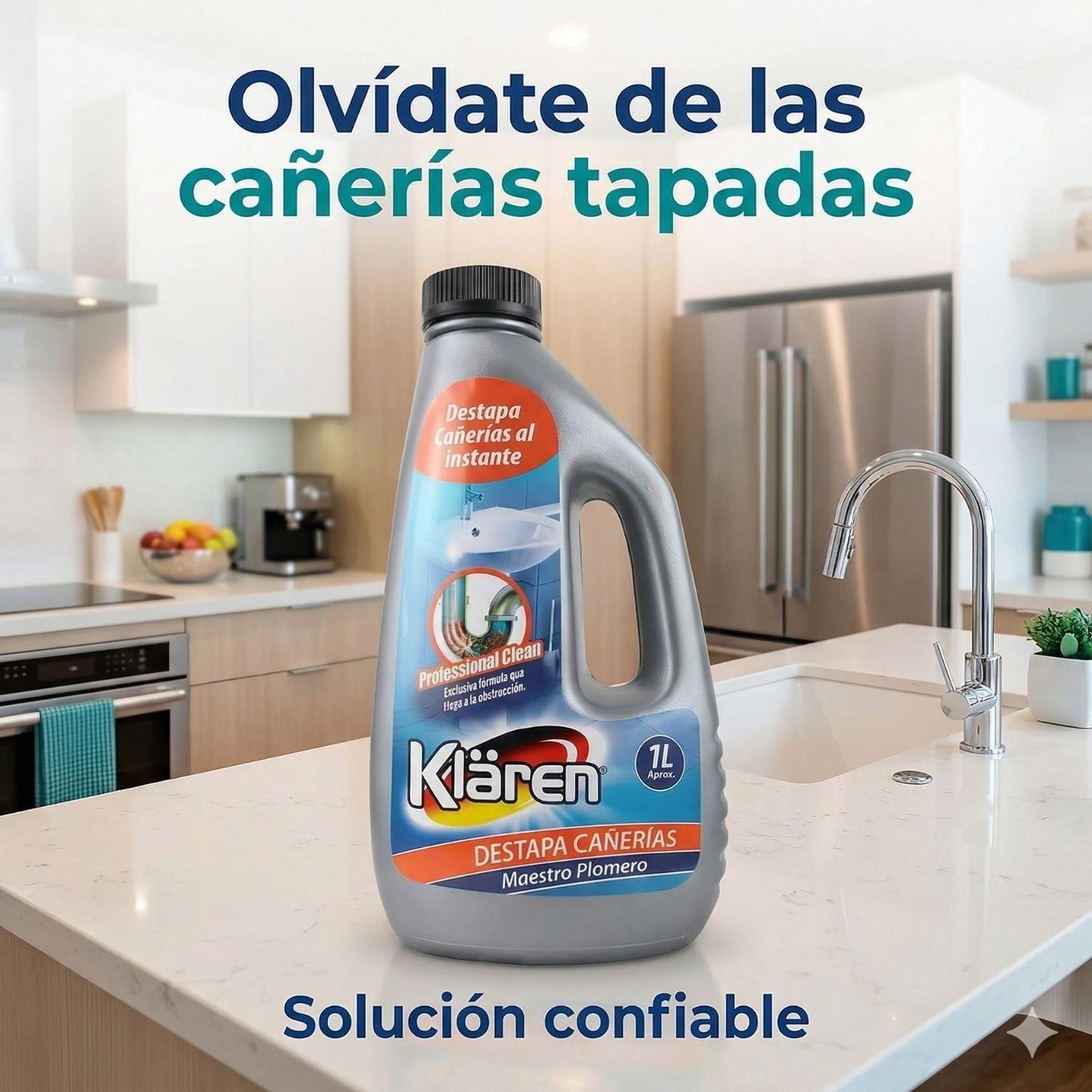 Desatascador Cañerías Klaren Maestro Plomero 1L-7