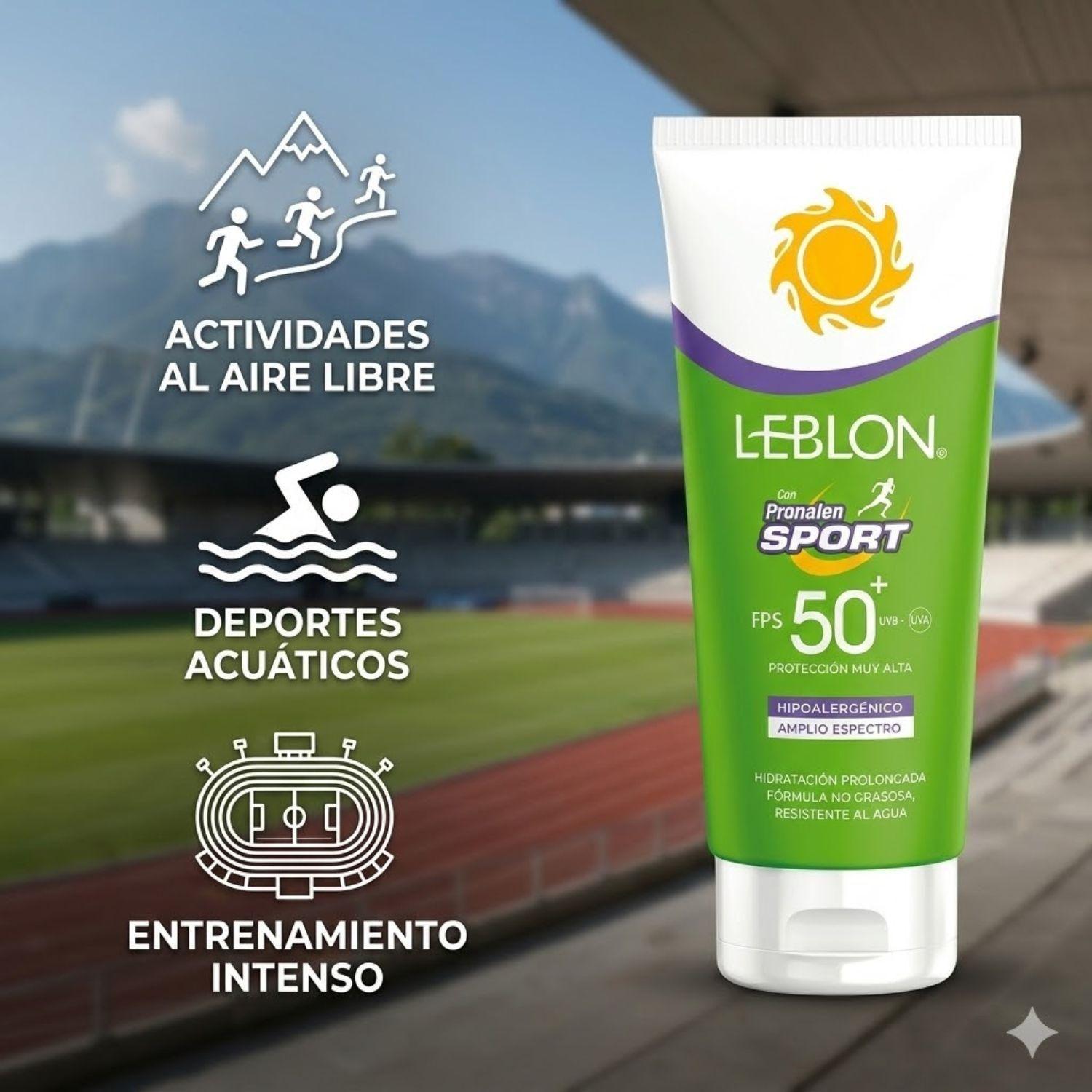 Protector Solar Sport FPS50 Amplio Espectro Leblon 190g-2