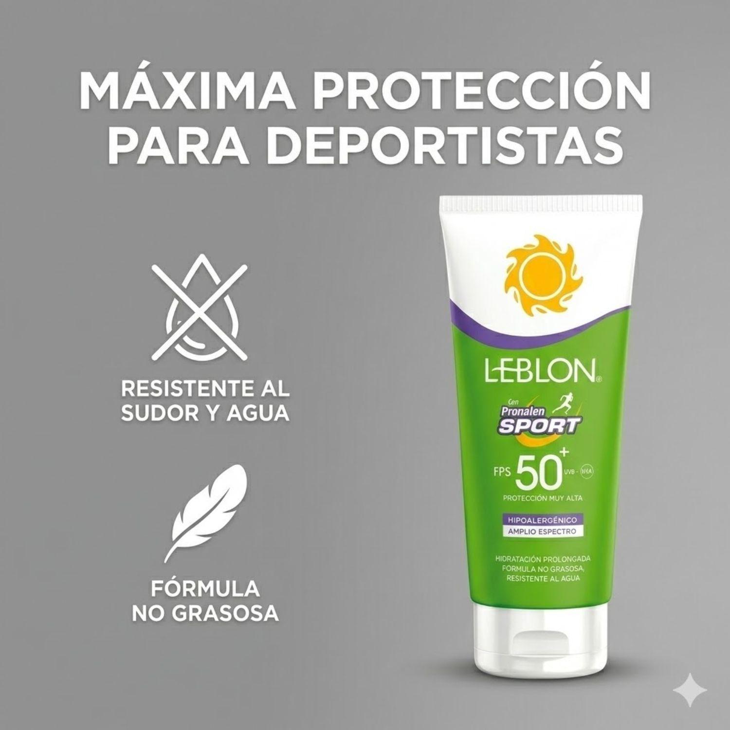 Protector Solar Sport FPS50 Amplio Espectro Leblon 190g-3