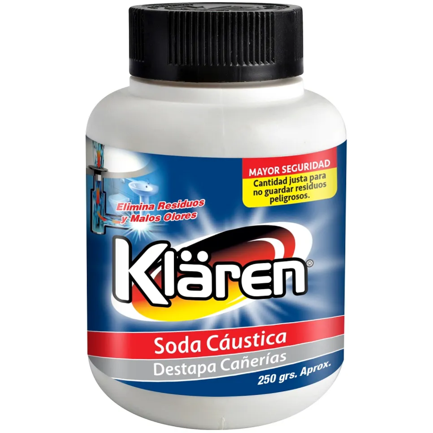 Destapa Cañerías Klaren 250 g – Soda Cáustica-0