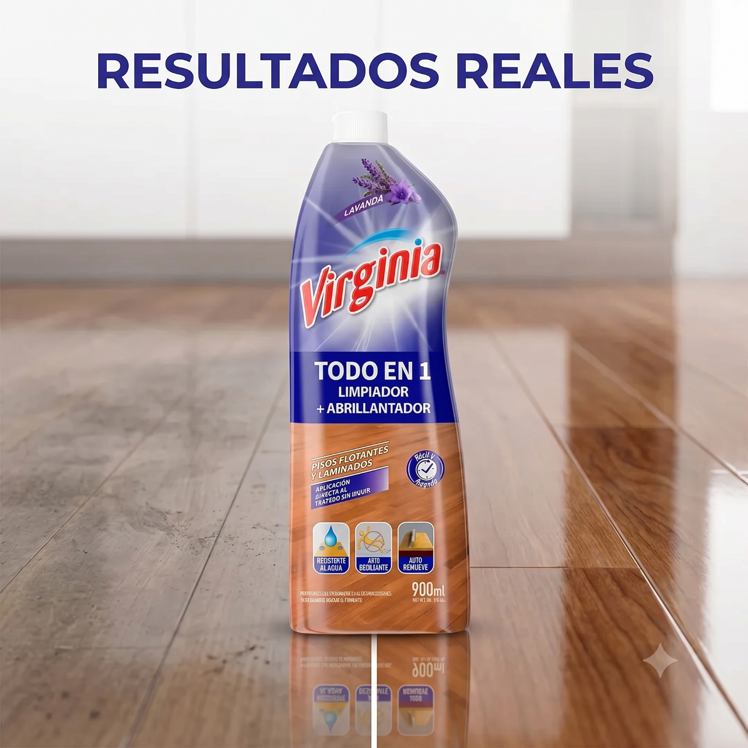 Limpiador + Abrillantador para Piso Flotante Virginia 900 ml-4