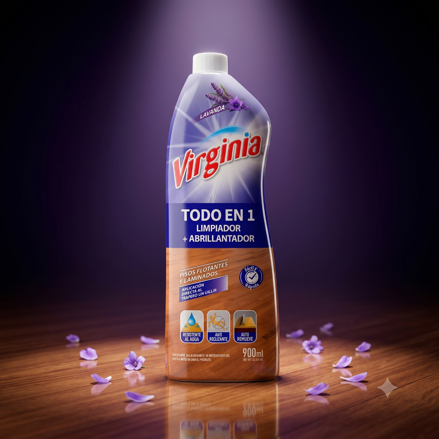 Limpiador + Abrillantador para Piso Flotante Virginia 900 ml-6