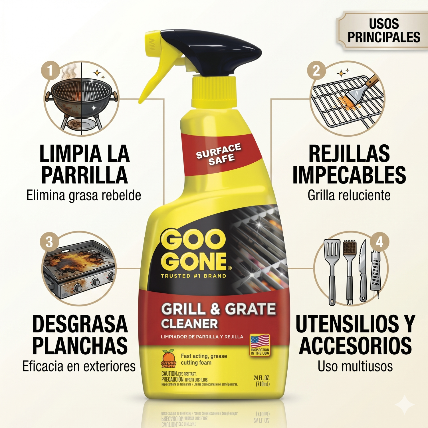 Limpiador De Bbq Y Parrillas Goo Gone 710 Ml-2