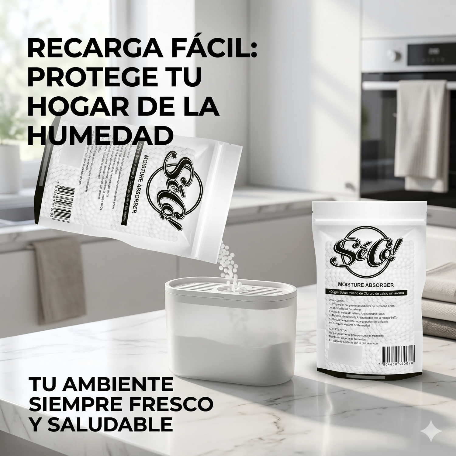 Recarga Antihumedad 400g SecoDry Clóset Hogar-3