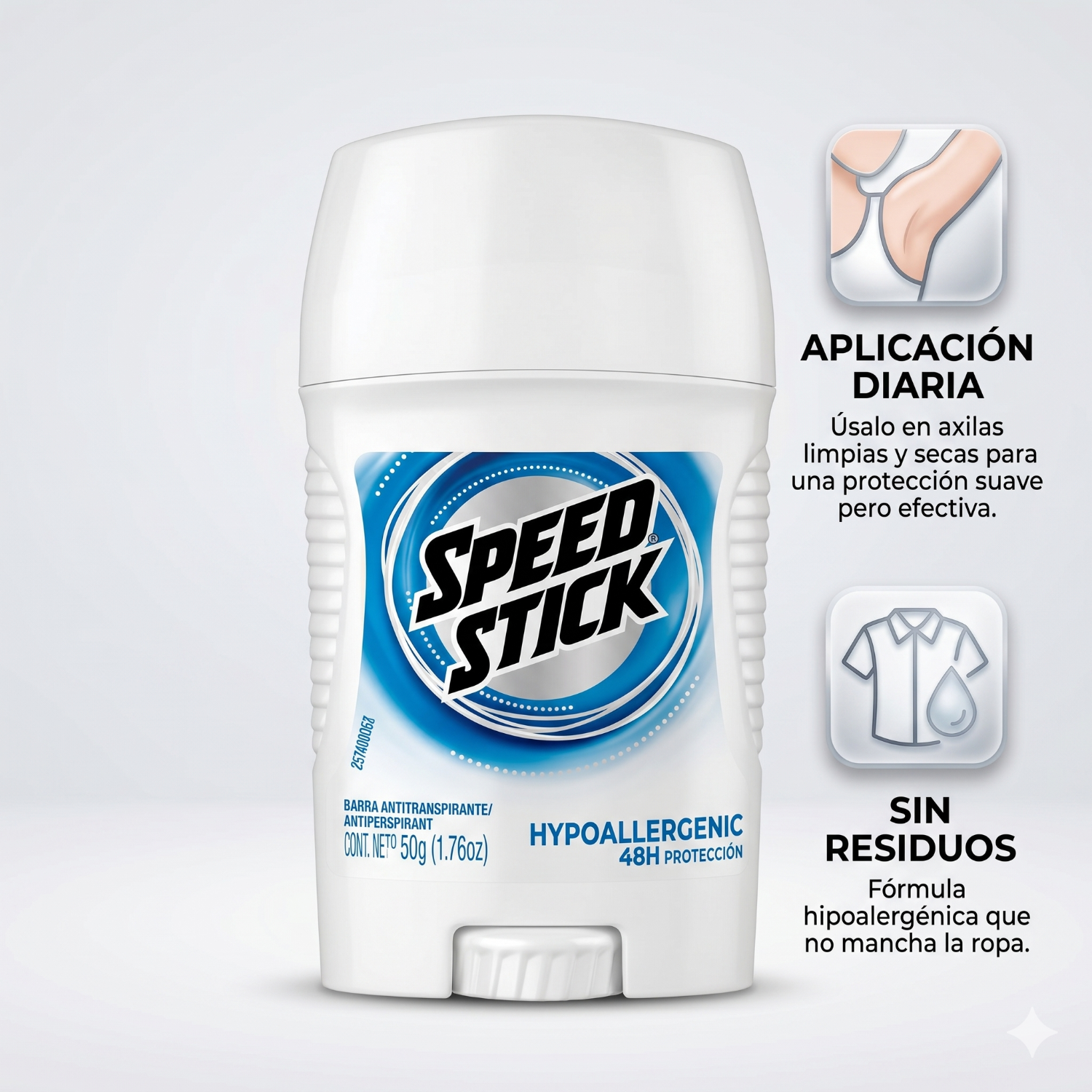 Desodorante barra Speed Stick Hipoalergénico 50gr-2