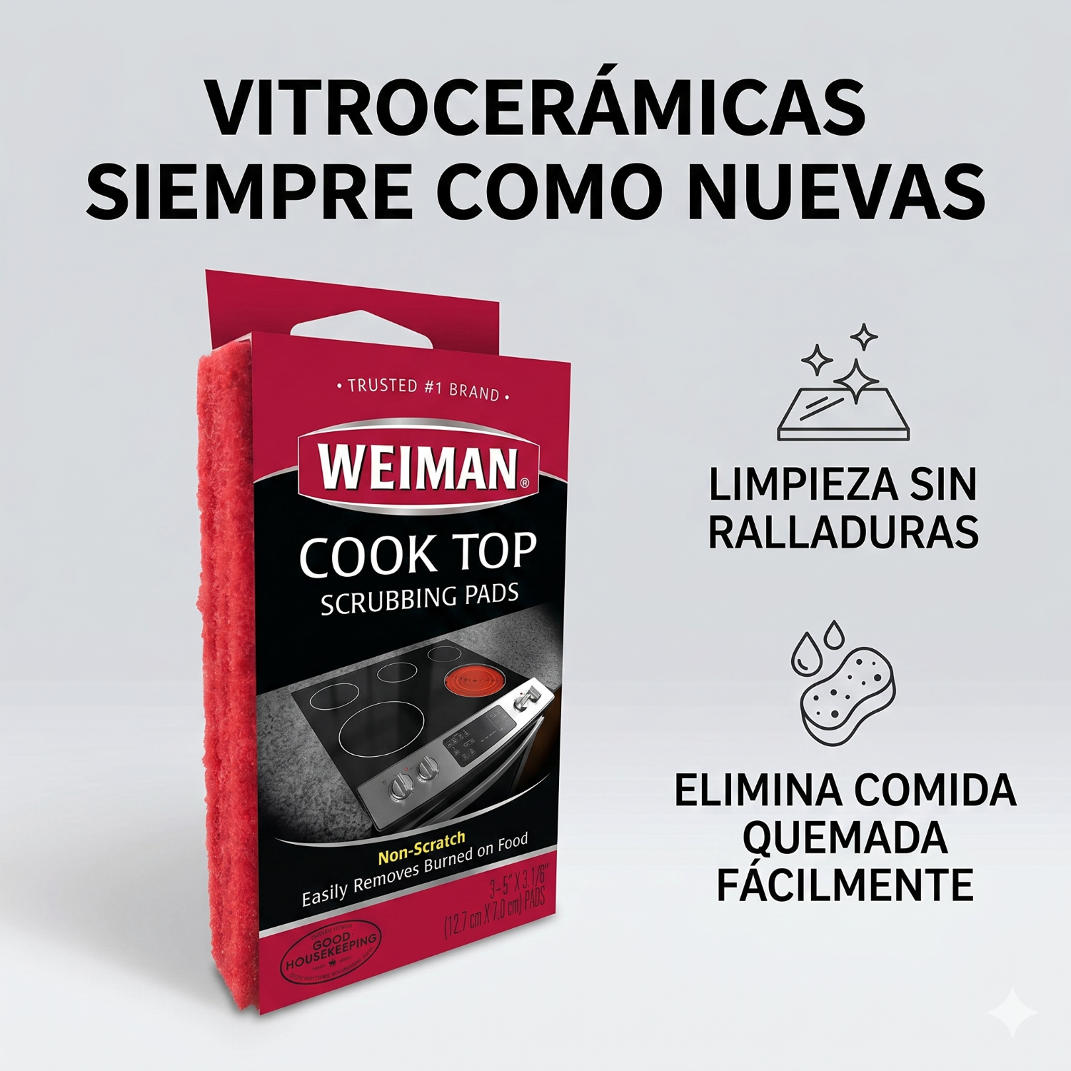 Esponja Vitrocerámica Weiman 3 Unidades-1