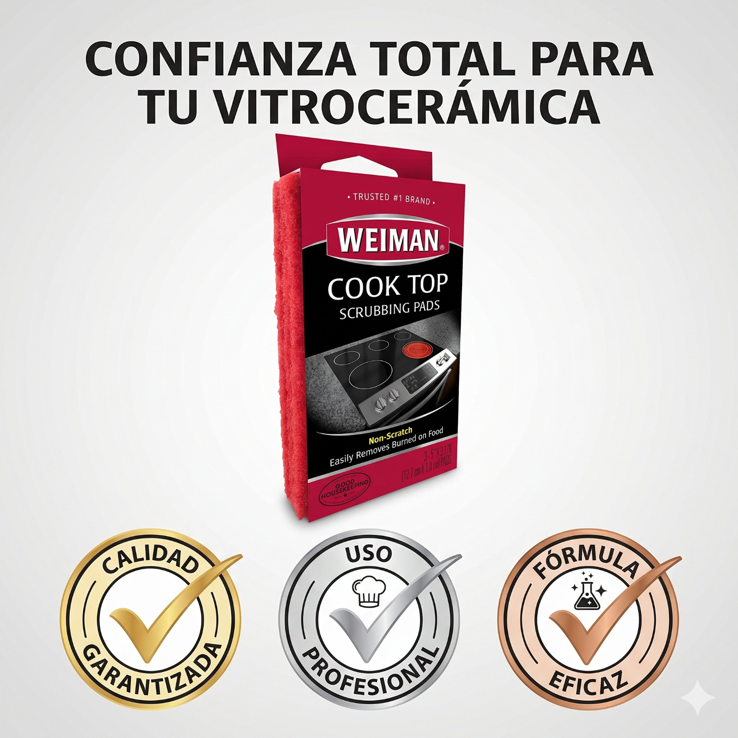 Esponja Vitrocerámica Weiman 3 Unidades-4