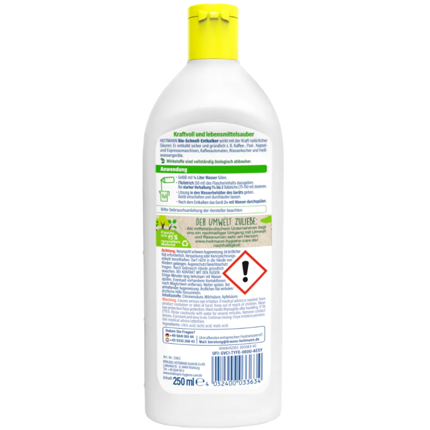 Descalcificador Cafeteras y Hervidores 250 ml Pack 3-3