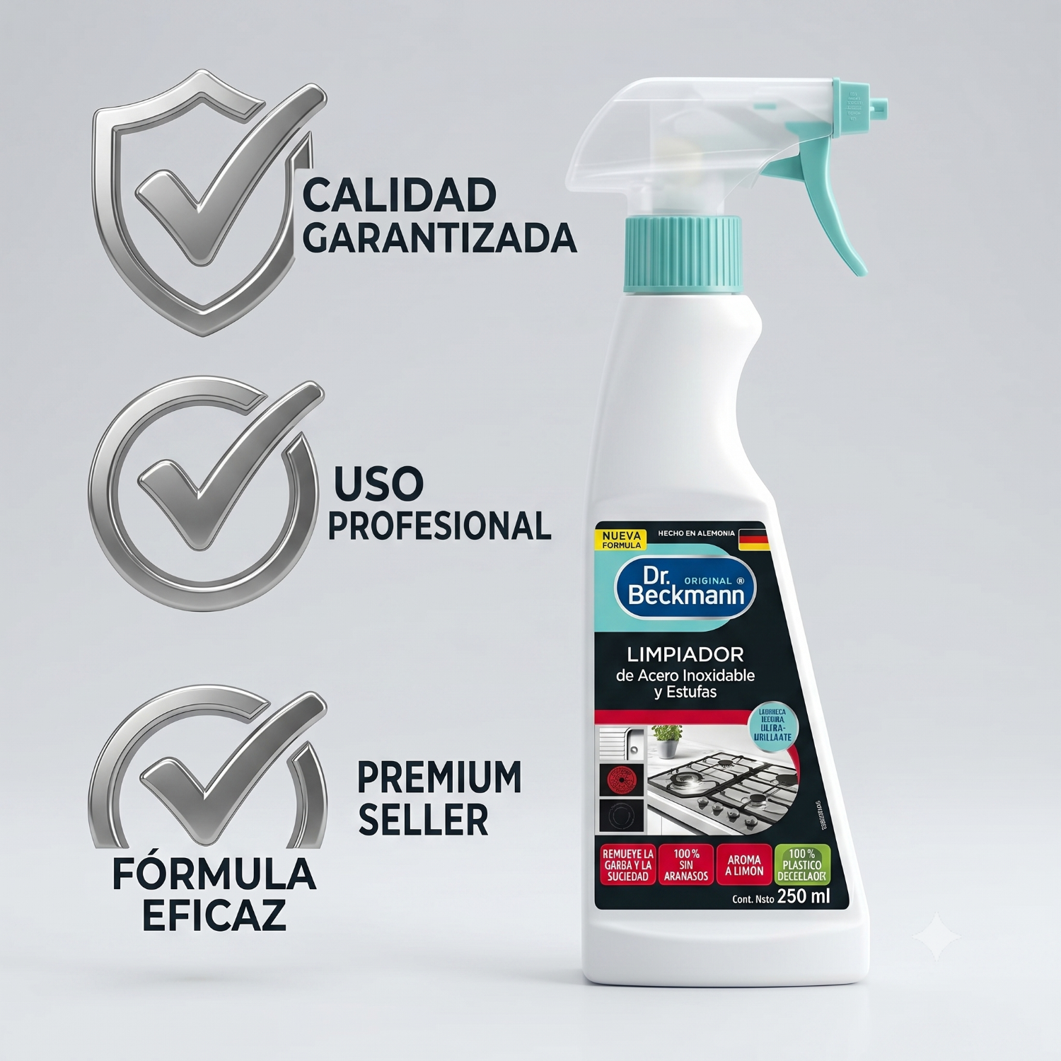 Limpiador Acero Inoxidable Dr. Beckmann 250ml-4