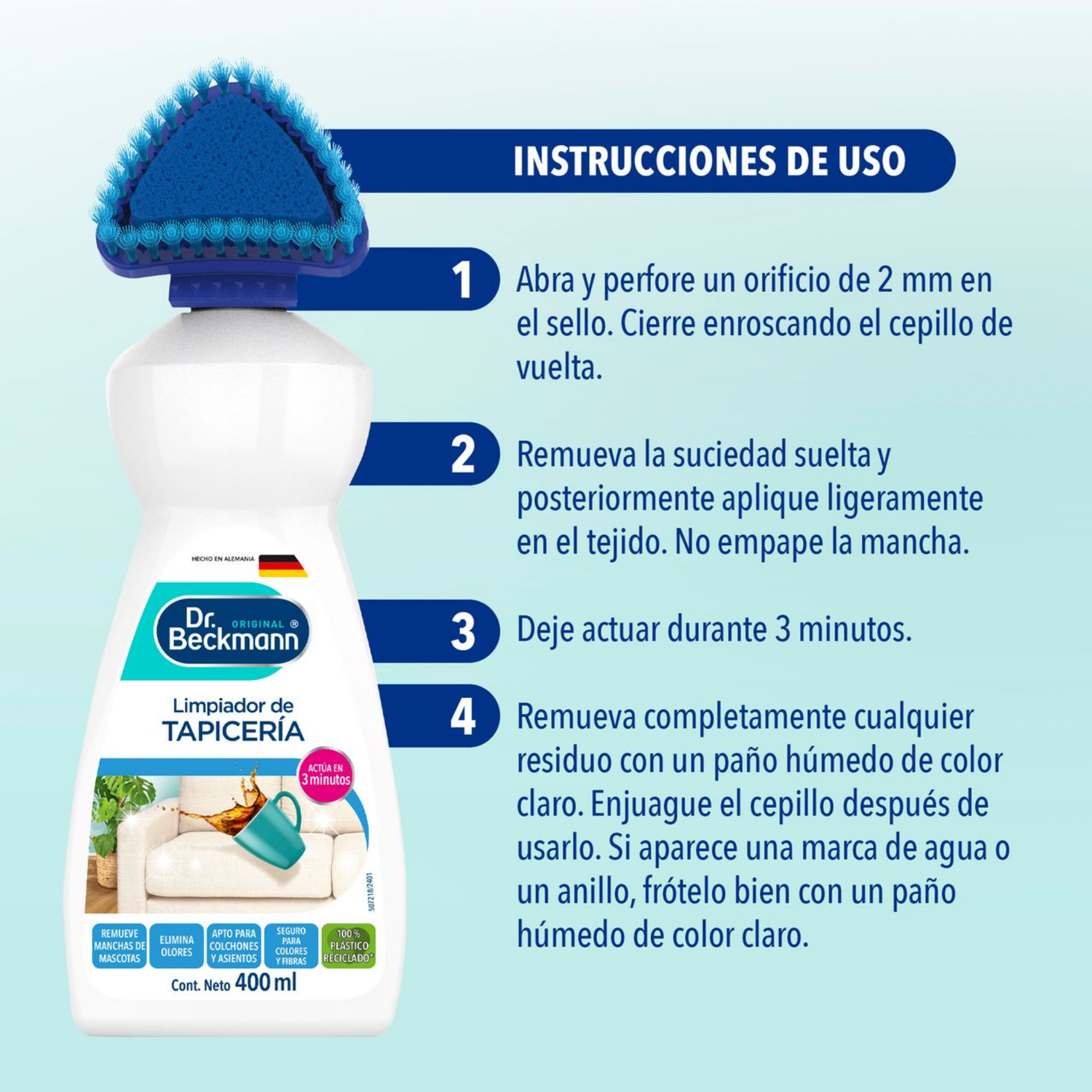 Limpiador De Tapiceria Dr. Beckmann 400ml-3