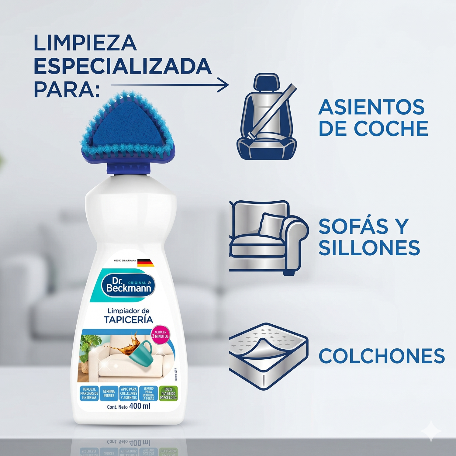 Limpiador De Tapiceria Dr. Beckmann 400ml-2